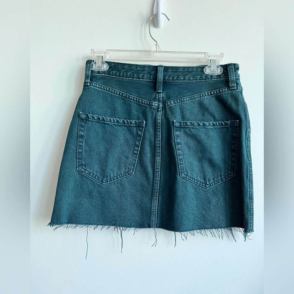 ABERCROMBIE & FITCH Zoe Aline y2k jean denim miniskirt NWT - Picture 2 of 5
